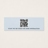 Logo code QR lumière bleu clou d'oreille carte d'a (Dos)