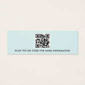 Logo code QR lumière bleu clou d'oreille carte d'a (Dos)
