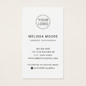 Logo code QR professionnel carte de visite blanc (Devant)