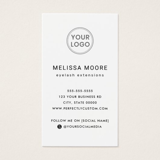 Logo code QR professionnel carte de visite blanc (Devant)