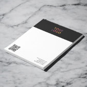 Logo Code QR Simple Noir Bloc-notes