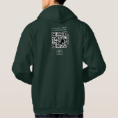 Logo Code QR Sweat à capuche vert pour l'équipe (Dos)