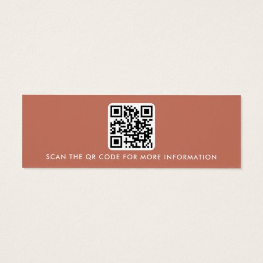 Logo code QR terre cuite étalon d'oreille carte d' (Dos)