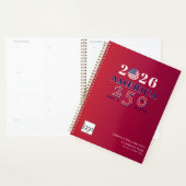 Logo commémoratif rouge America 250 et code QR 202 (Devant avec enveloppe)