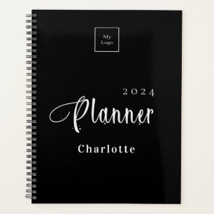 Logo commercial de typographie blanche noire 2026