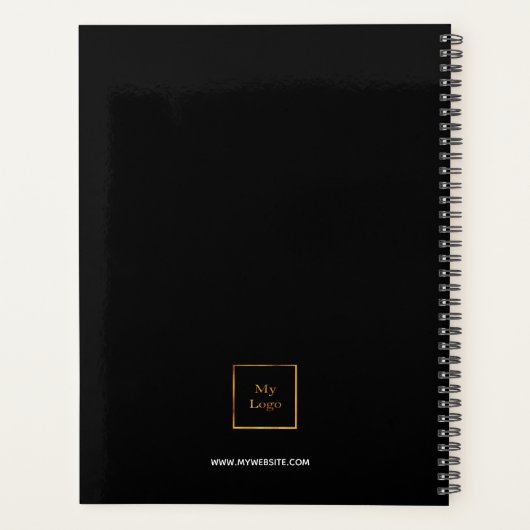 Logo commercial des initiales en or noir (Dos)