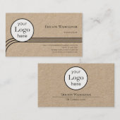 Logo Consultant Kraft Carte de visite papier (Devant / Derrière)
