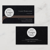Logo Consultant Orange Black Carte de visite (Devant / Derrière)