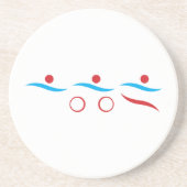 Logo cool moderne Triathlon dessous de verre en gr (Devant)