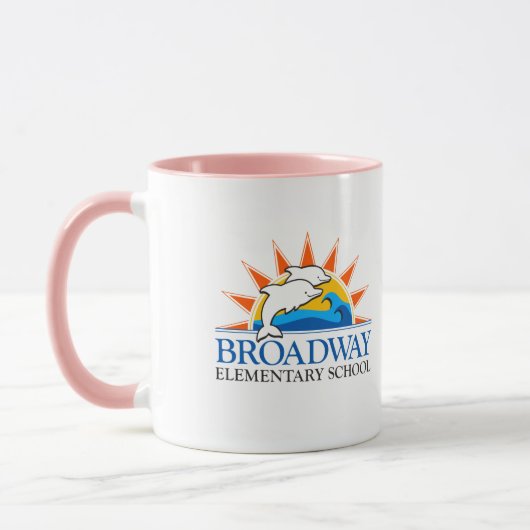 Logo couleur de l'école primaire de Broadway Mug (Gauche)