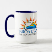 Logo couleur de l'école primaire de Broadway Mug (Gauche)
