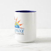 Logo couleur de l'école primaire de Broadway Mug (Centre)