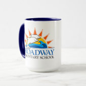 Logo couleur de l'école primaire de Broadway Mug (Devant gauche)