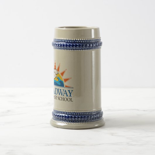 Logo couleur de l'école primaire de Broadway Mug (Centre)