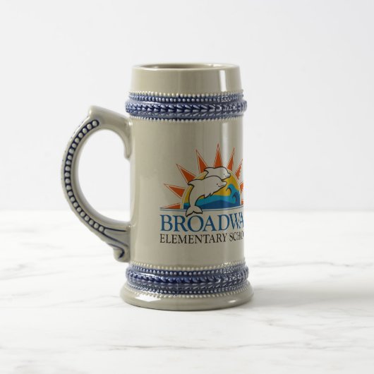 Logo couleur de l'école primaire de Broadway Mug (Gauche)
