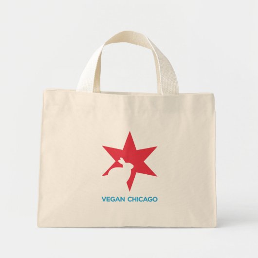 Logo couleur de Vegan Chicago sur sac (Devant)