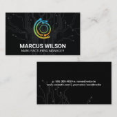 Logo couleur technique | Carte de visite de carte  (Devant / Derrière)