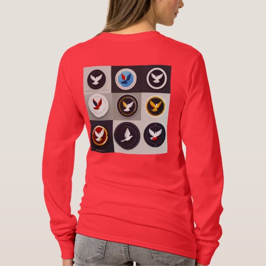 Logo couleur vive imprimé T-shirt pour femmes (Dos)