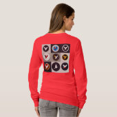 Logo couleur vive imprimé T-shirt pour femmes (Dos entier)