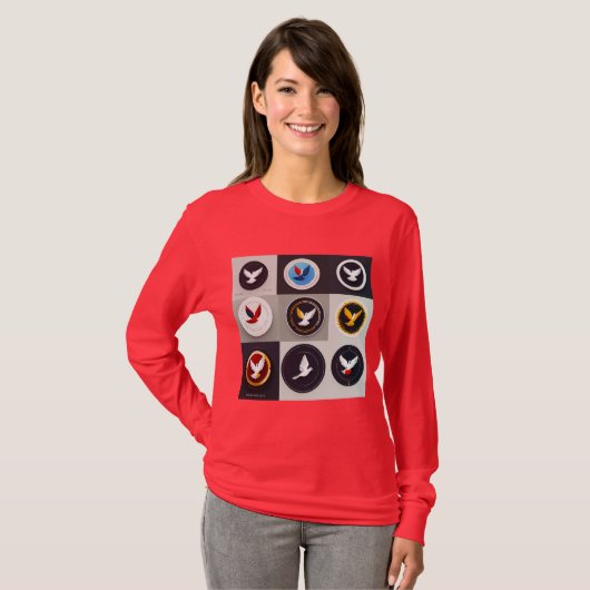 Logo couleur vive imprimé T-shirt pour femmes (Devant entier)