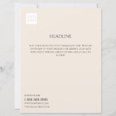 Logo Crème Minimale Flyer Marketing Professionnel (Dos)