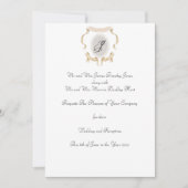 Logo Crest Monogramme Faire-part de mariage Décont (Devant)