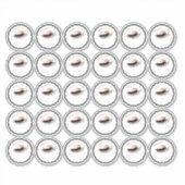 Logo Custom Eyes Lashes Beauty Studio Cosmetics Sticker (Voorkant)