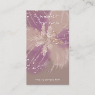 Logo Custom Jewelry Kaart Social Media Floral Roos Visitekaartje