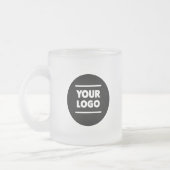 Logo customisé Verre givrée Boire Mug (Gauche)