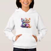 Logo Cute Cat enfants Pullover sweat - shirt à cap (Devant)