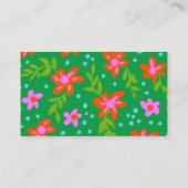 Logo Cute Floral Carte de visite (Dos)