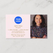 Logo Cute Floral Carte de visite (Devant)