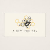 Logo d'abeille vintage Carte cadeau d'abeille rust (Devant)