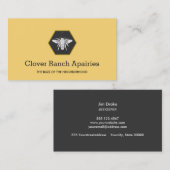 Logo d'abeilles Apairy Carte de visite (Devant / Derrière)
