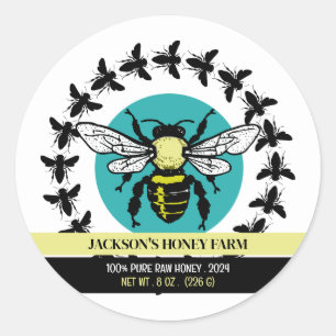 Logo d'abeilles - Beeyard, Étiquette de produits d
