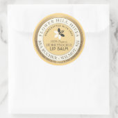 Logo d'abeilles et de fleurs Étiquette de baume à  (Sac)