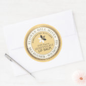 Logo d'abeilles et de fleurs Étiquette de baume à  (Enveloppe)