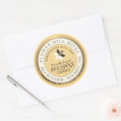 Logo d'abeilles et de fleurs Étiquette de cire d'a (Enveloppe)