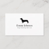 Logo Dachshund moderne Cartes de visite de marche  (Devant)