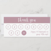 LOGO D'AFFAIRES 10 CARTE DE LOYAUTÉ FLORALE (Dos)