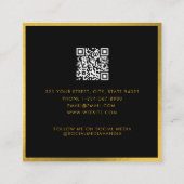 Logo d'affaires Beauté Carte de rendez-vous Black  (Dos)