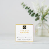 Logo d'affaires Beauté Carte de rendez-vous Gold (Debout devant)