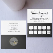LOGO D'AFFAIRES BLANC NOIR 10 COMMANDES CARTE DE L