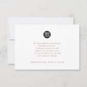 Logo d'affaires Carte de vacances Noël (Dos)