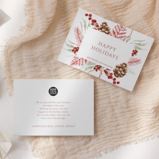 Logo d'affaires Carte de vacances Noël