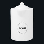 Logo d'affaires circulaire personnalisé minimalist<br><div class="desc">Faites la promotion de votre entreprise avec cette théière cool,  avec modèle de logo personnalisé! Ajoutez facilement votre propre logo en cliquant sur l'option "personnaliser".</div>