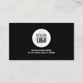 Logo d'affaires de fidélité simple noir et blanc (Dos)