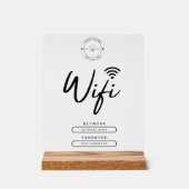 Logo d'affaires moderne noir et blanc Détails Wifi (Recto)