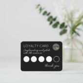 LOGO D'AFFAIRES NOIRES 5 PUNCH REWARD CARTE DE LOY (Debout devant)