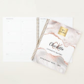 Logo d'agate d'or rose monogramme entreprise 2026 (Devant avec enveloppe)